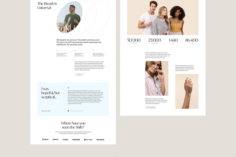 customer testimonials design