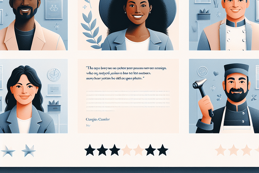 client testimonials design