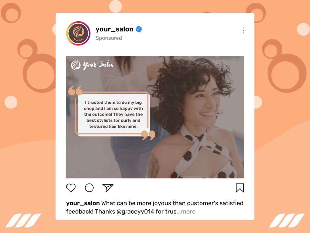 positive customer review on social media