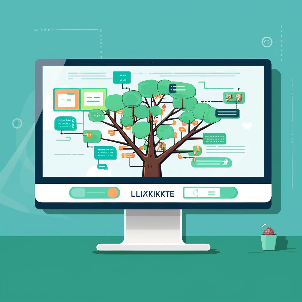 Linktree homepage on a computer screen